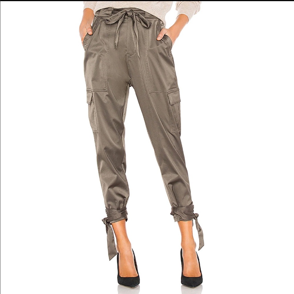 🧡 Joie Erlette Stretch Satin Cargo Pant in Fatigue